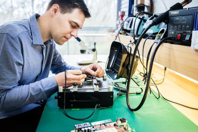 This is a photo of an R&D Engineer at work