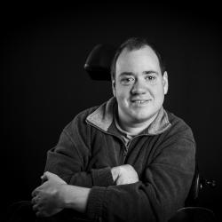 This is a photo of a wheelchair user