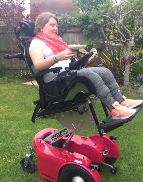 This is a photo of Andie, power wheelchair user 