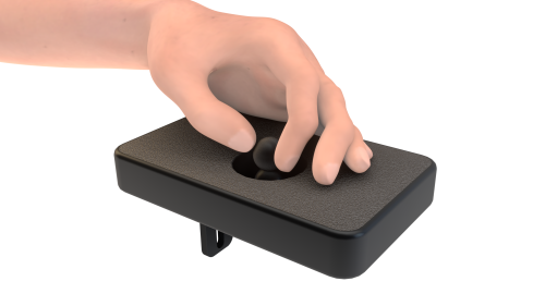 mo-vis Micro Joystick in Stealth hand pad mount